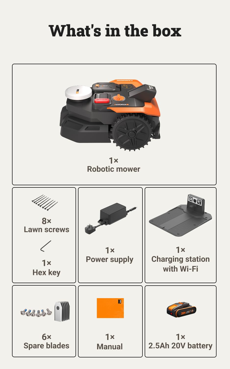 WORX Landroid Vision Cloud WR303E 2WD Robotic Lawn Mower