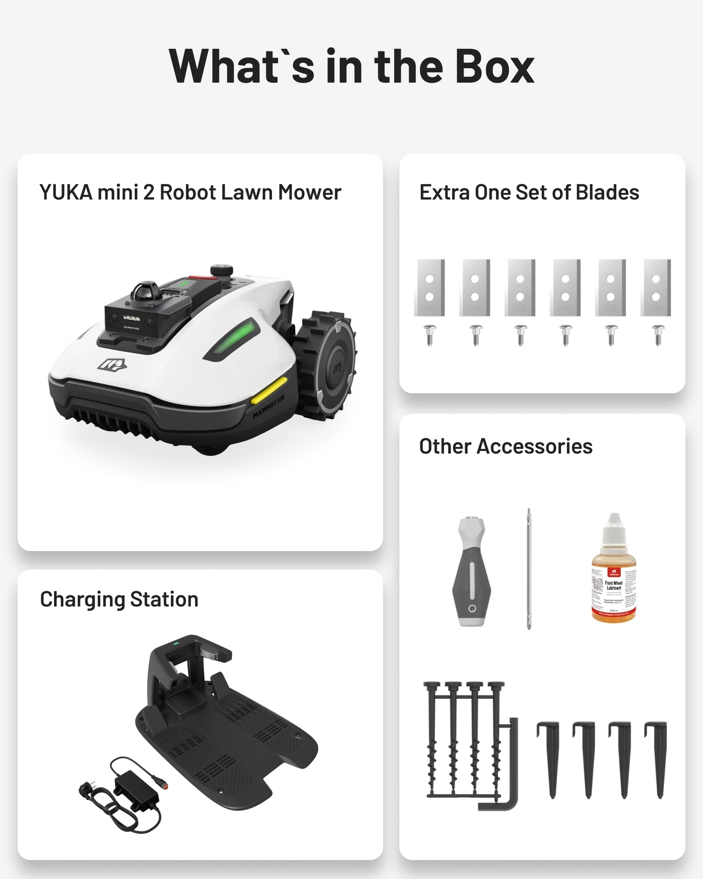 MAMMOTION YUKA mini 2 1000 Robot Lawn Mower without Boundary