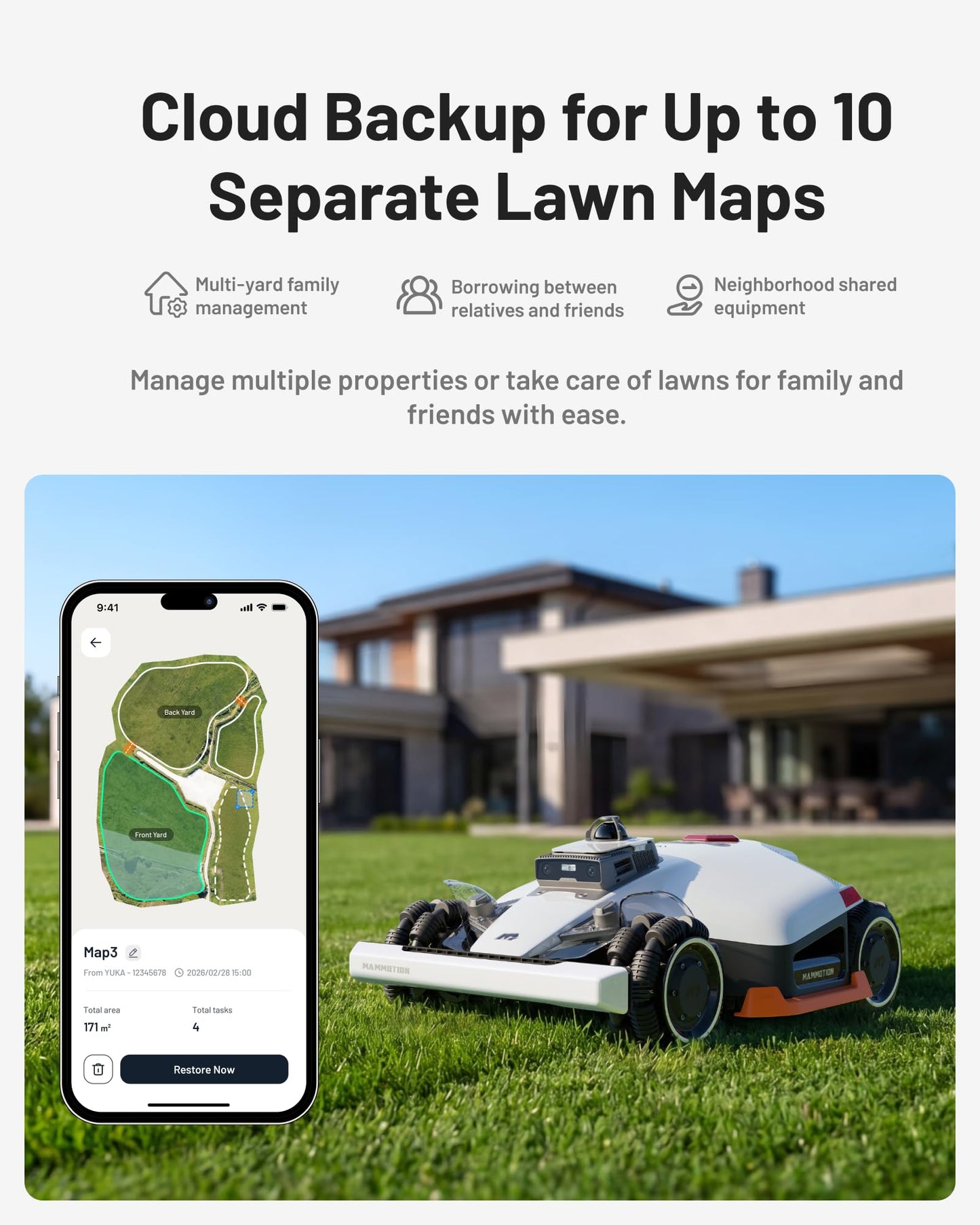 MAMMOTION LUBA 3 AWD 3000 Robotic Lawnmower without Boundary