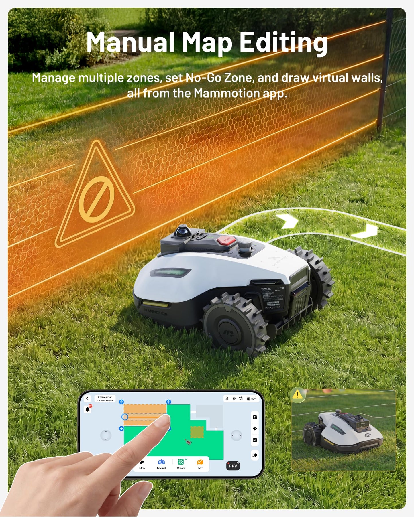 MAMMOTION YUKA mini 2 1000 Robot Lawn Mower without Boundary