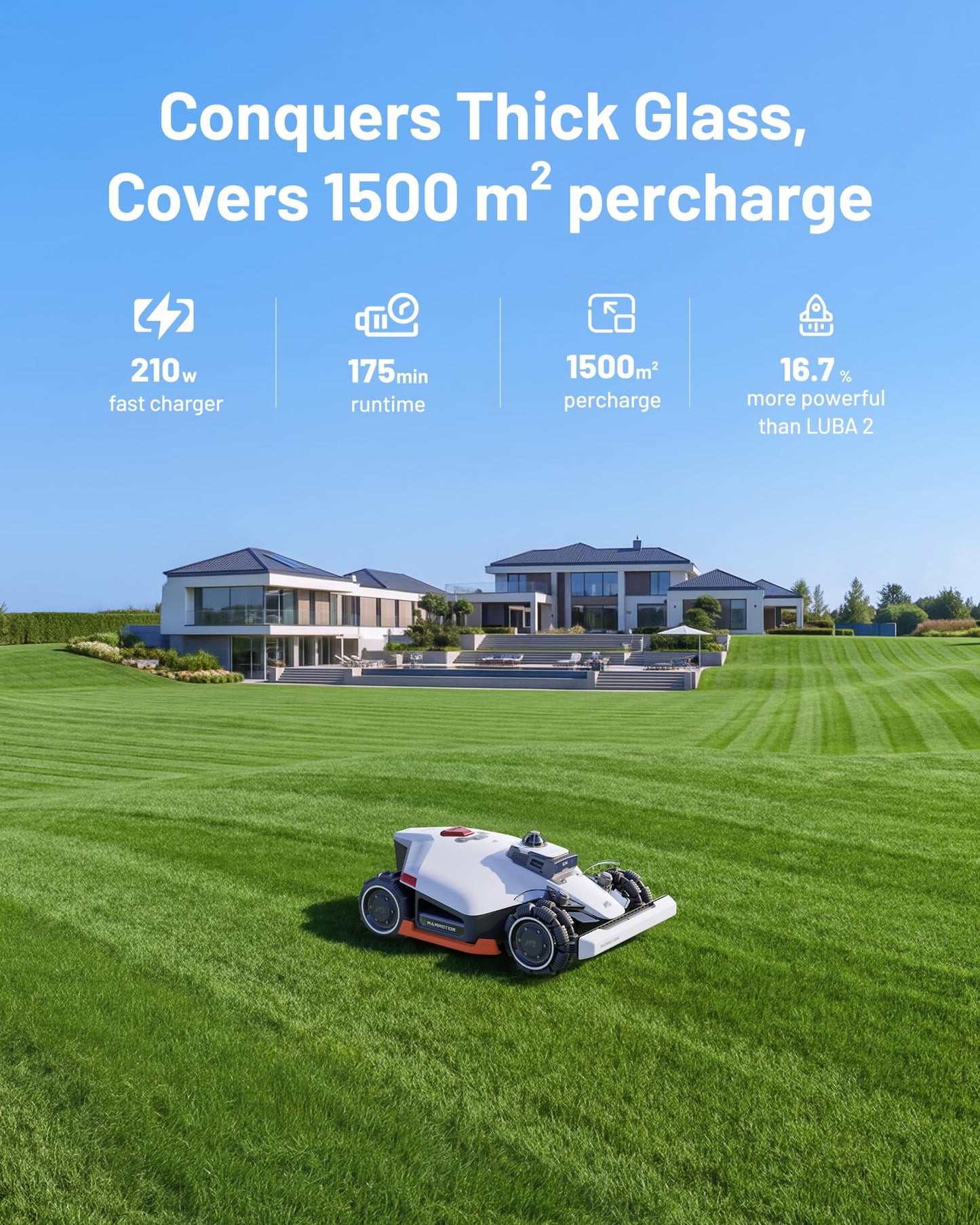 MAMMOTION LUBA 3 AWD 3000 Robotic Lawnmower without Boundary