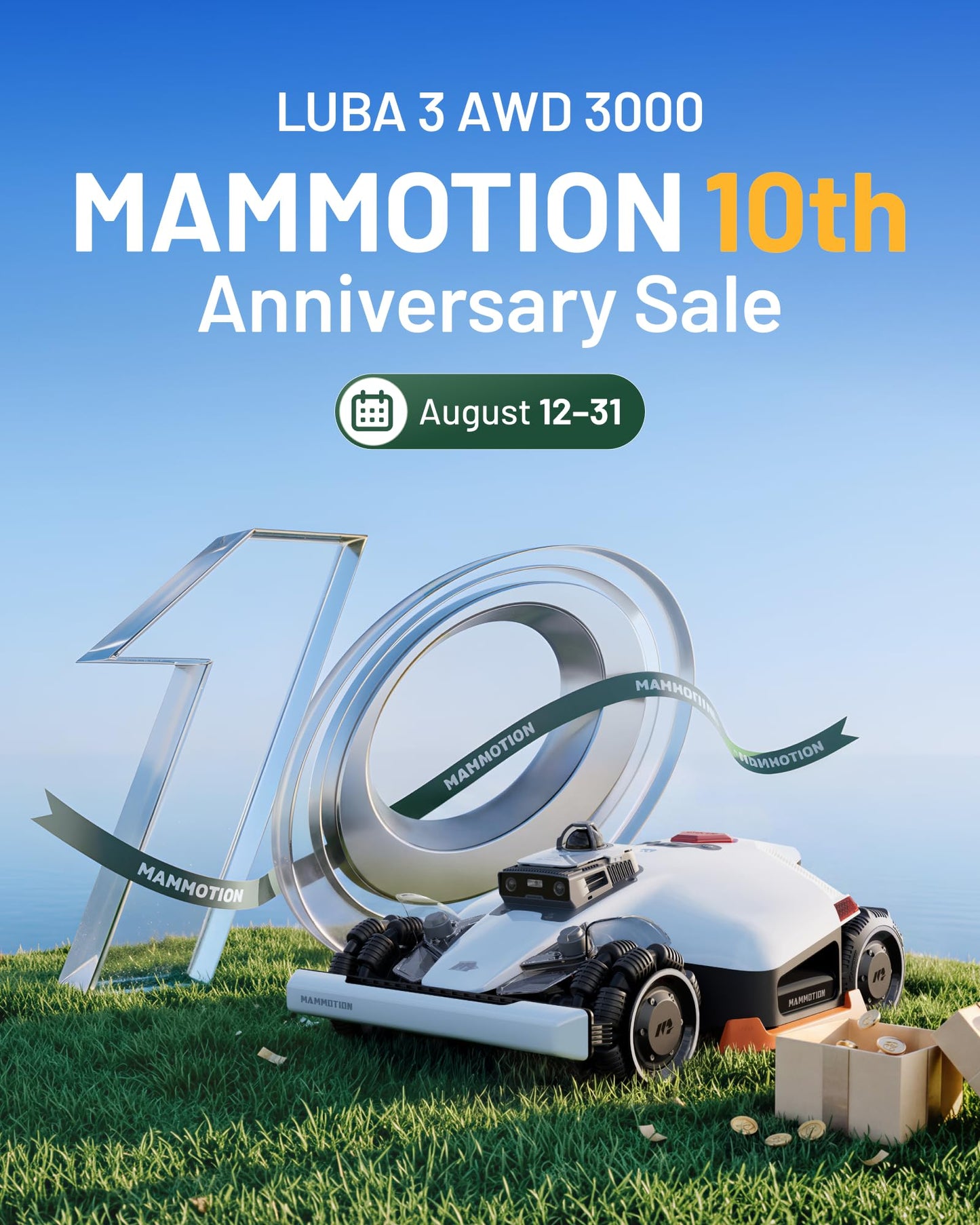 MAMMOTION LUBA 3 AWD 3000 Robotic Lawnmower without Boundary