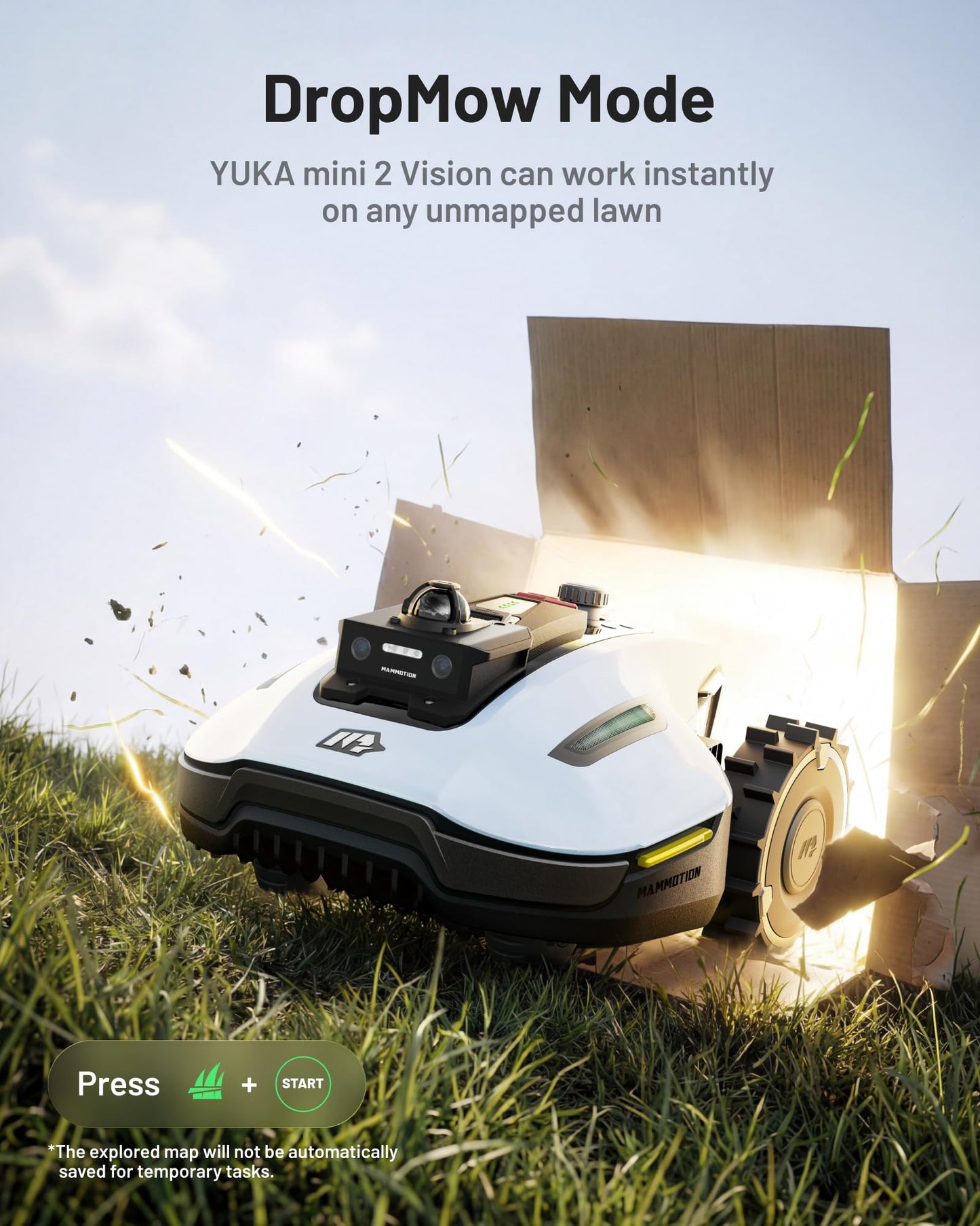 MAMMOTION YUKA mini 2 1000 Robot Lawn Mower without Boundary