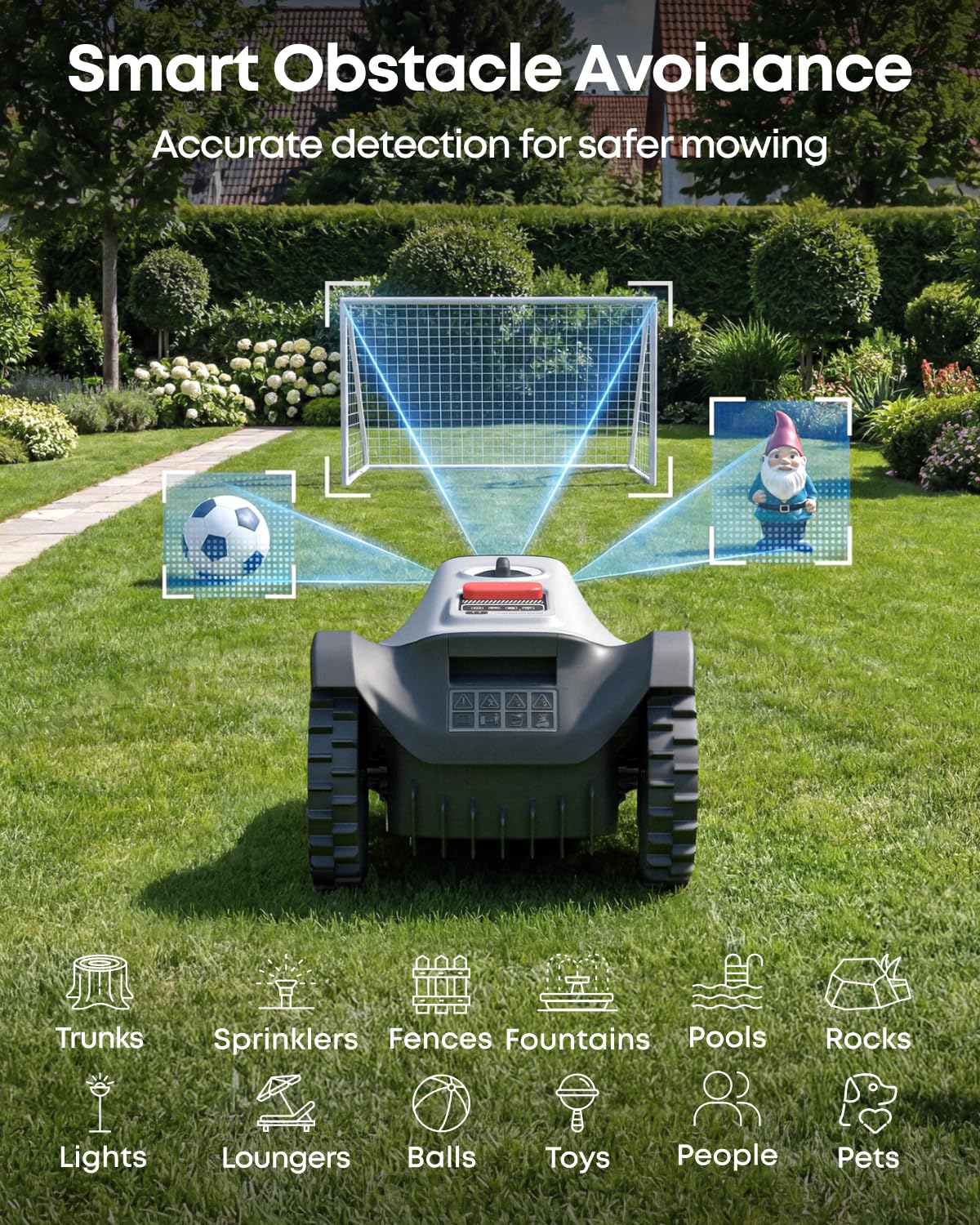 eufy Robot Lawn Mower, C15 without Boundary with Garage, 500 m² Coverage