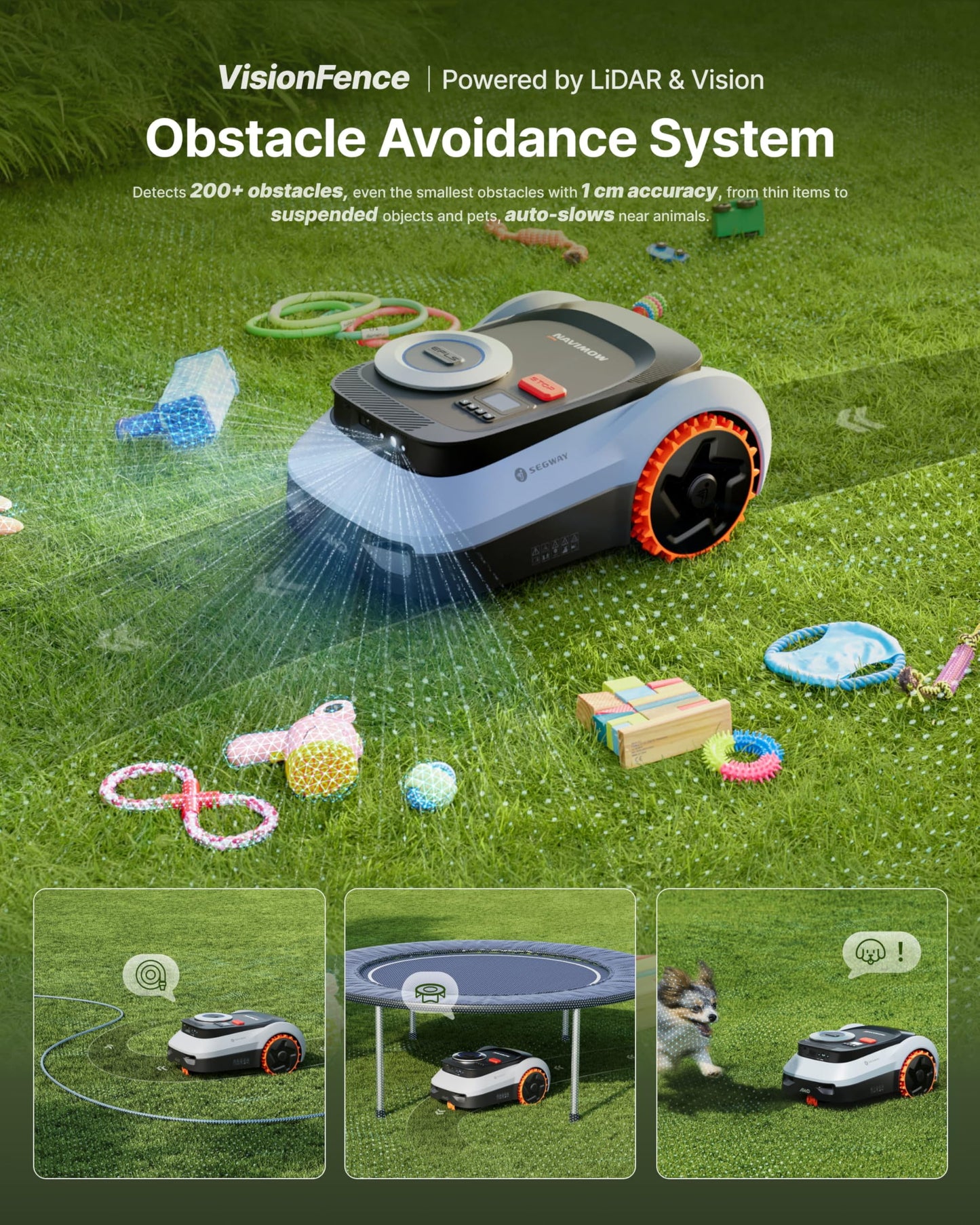 Segway Navimow i210 LiDAR Pro Robotic Lawn Mower with Garage M for 1000 m²
