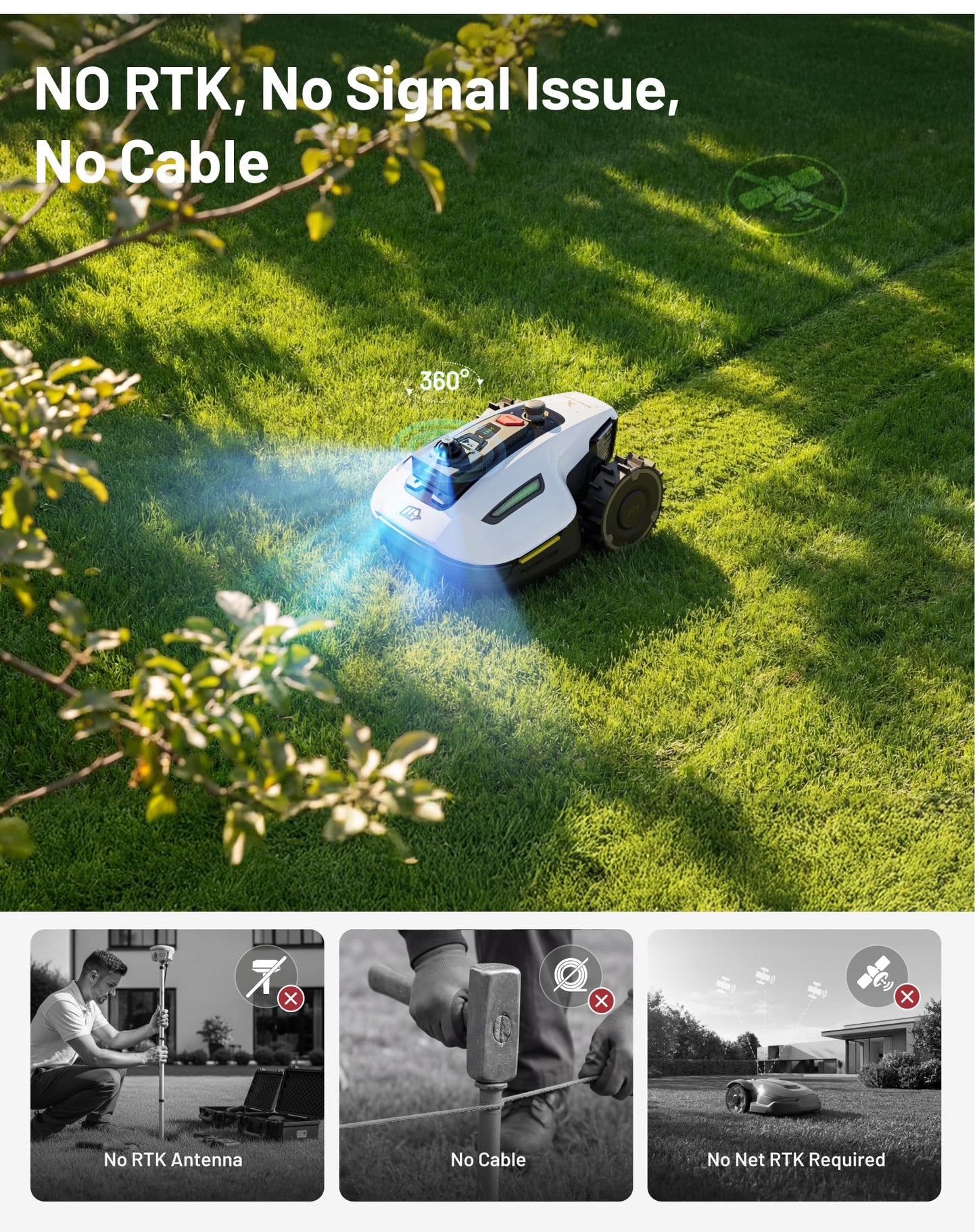 MAMMOTION YUKA mini 2 1000 Robot Lawn Mower without Boundary